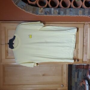 Masters Golf Amen Corner Floral Tee  Shirt Size Small Mens Sport Yellow